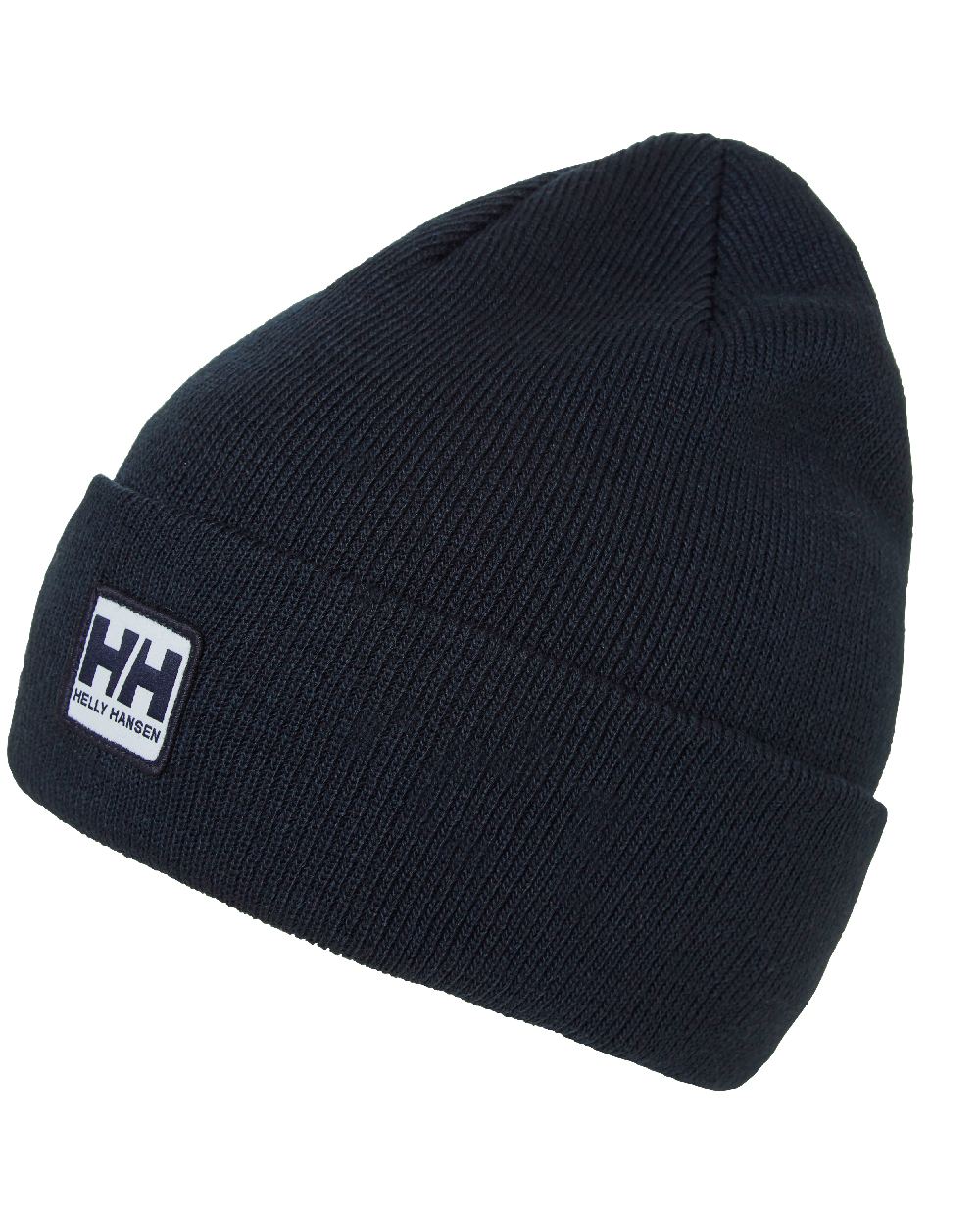 Navy  Coloured Helly Hansen Urban Cuff Beanie on White Background 