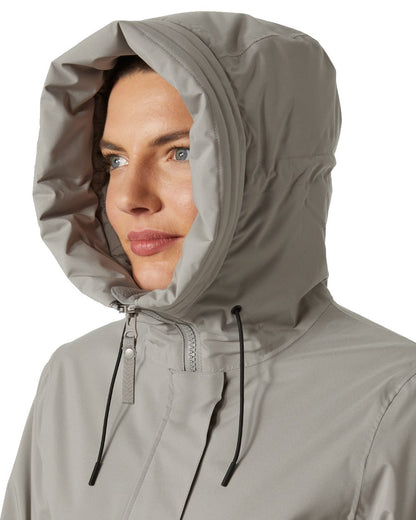 Terrazzo coloured Helly Hansen Victoria Insulated Rain Coat on white background 