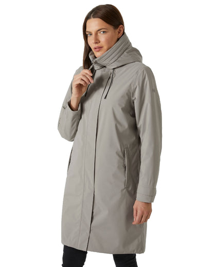 Terrazzo coloured Helly Hansen Victoria Insulated Rain Coat on white background 