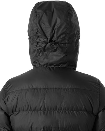 Black Coloured Helly Hansen Womens Active Puffy Parka on white background 