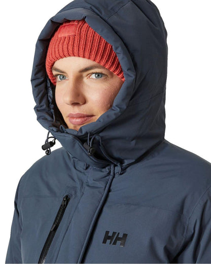 Alpine Frost coloured Helly Hansen Womens Adore Helly Tech Parka on white background 