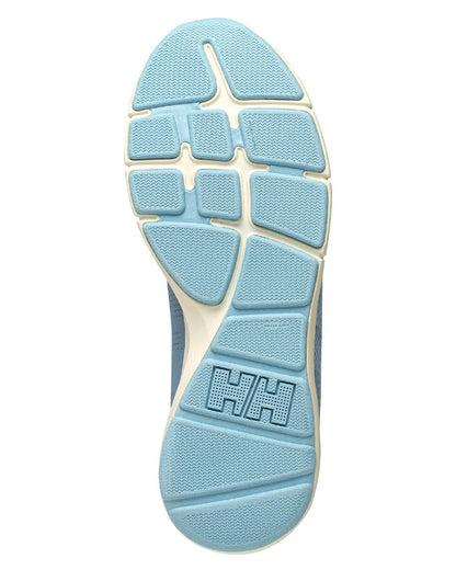 Windy Blue Coloured Helly Hansen Womens Ahiga V4 HP Aqua Trainers on White Background
