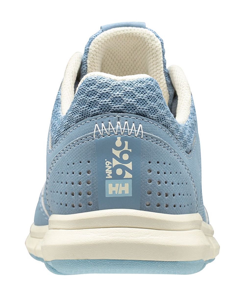 Windy Blue Coloured Helly Hansen Womens Ahiga V4 HP Aqua Trainers on White Background
