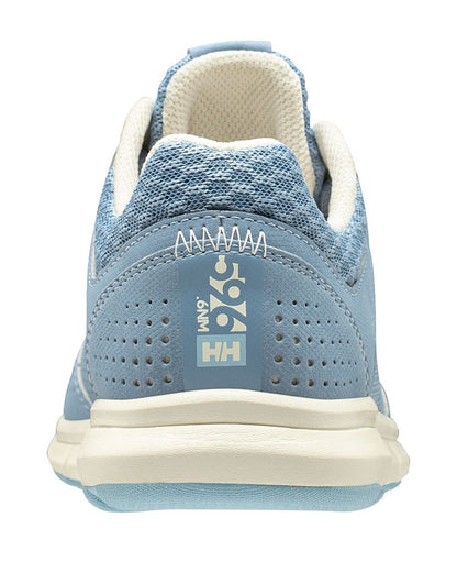 Windy Blue Coloured Helly Hansen Womens Ahiga V4 HP Aqua Trainers on White Background
