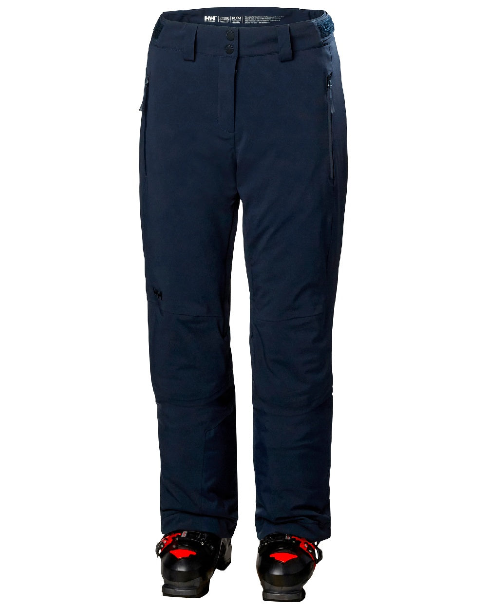 Navy Coloured Helly Hansen Womens Alphelia 2.0 Insulated Ski Pants on white background 