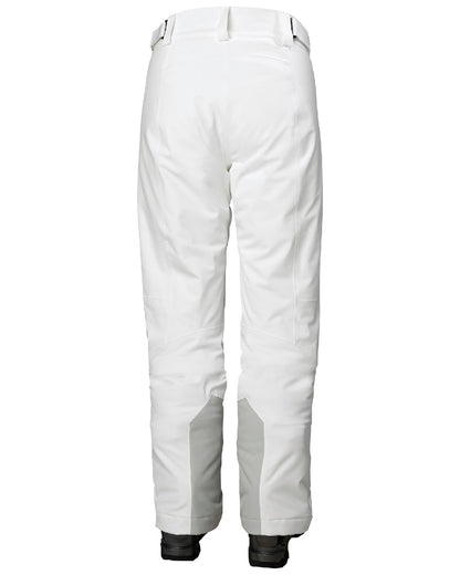 White Coloured Helly Hansen Womens Alphelia 2.0 Insulated Ski Pants on white background 