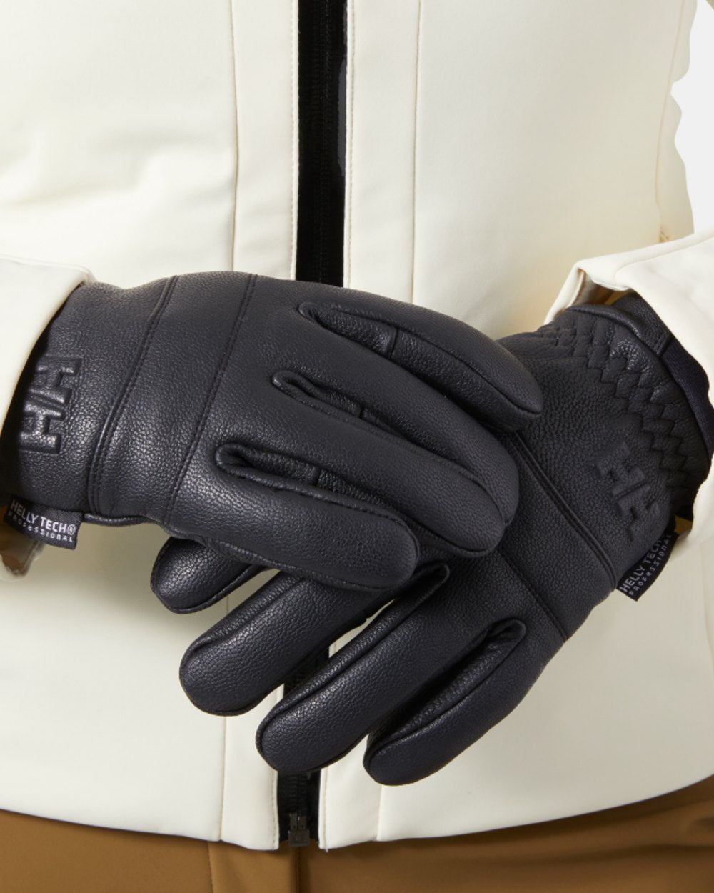 Black Coloured Helly Hansen Womens Alphelia Gloves on white background 