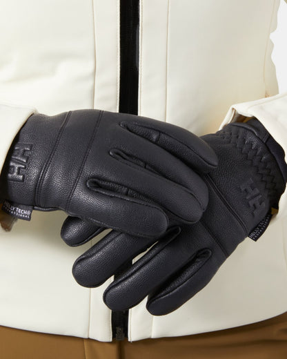 Black Coloured Helly Hansen Womens Alphelia Gloves on white background 