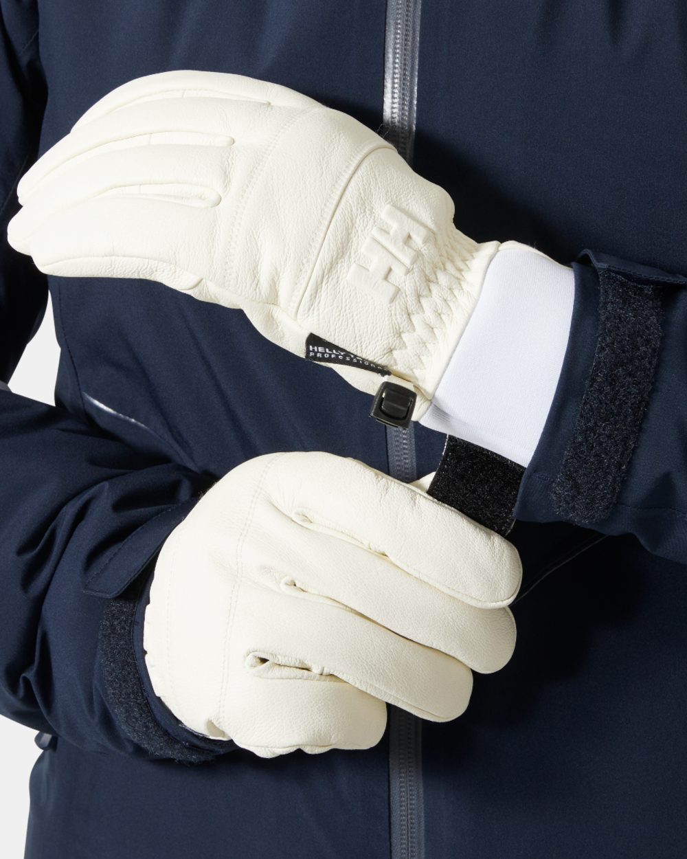 Snow Coloured Helly Hansen Womens Alphelia Gloves on white background 
