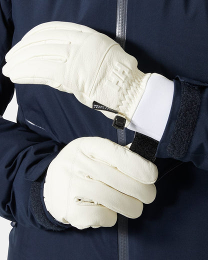 Snow Coloured Helly Hansen Womens Alphelia Gloves on white background 