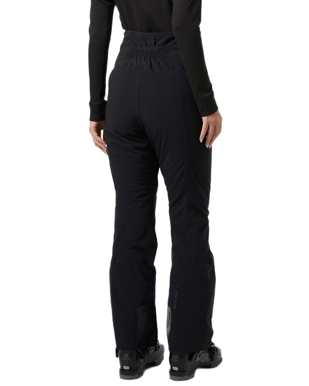 Black Coloured Helly Hansen Womens Alphelia High Waist Insulated Pants on white background 