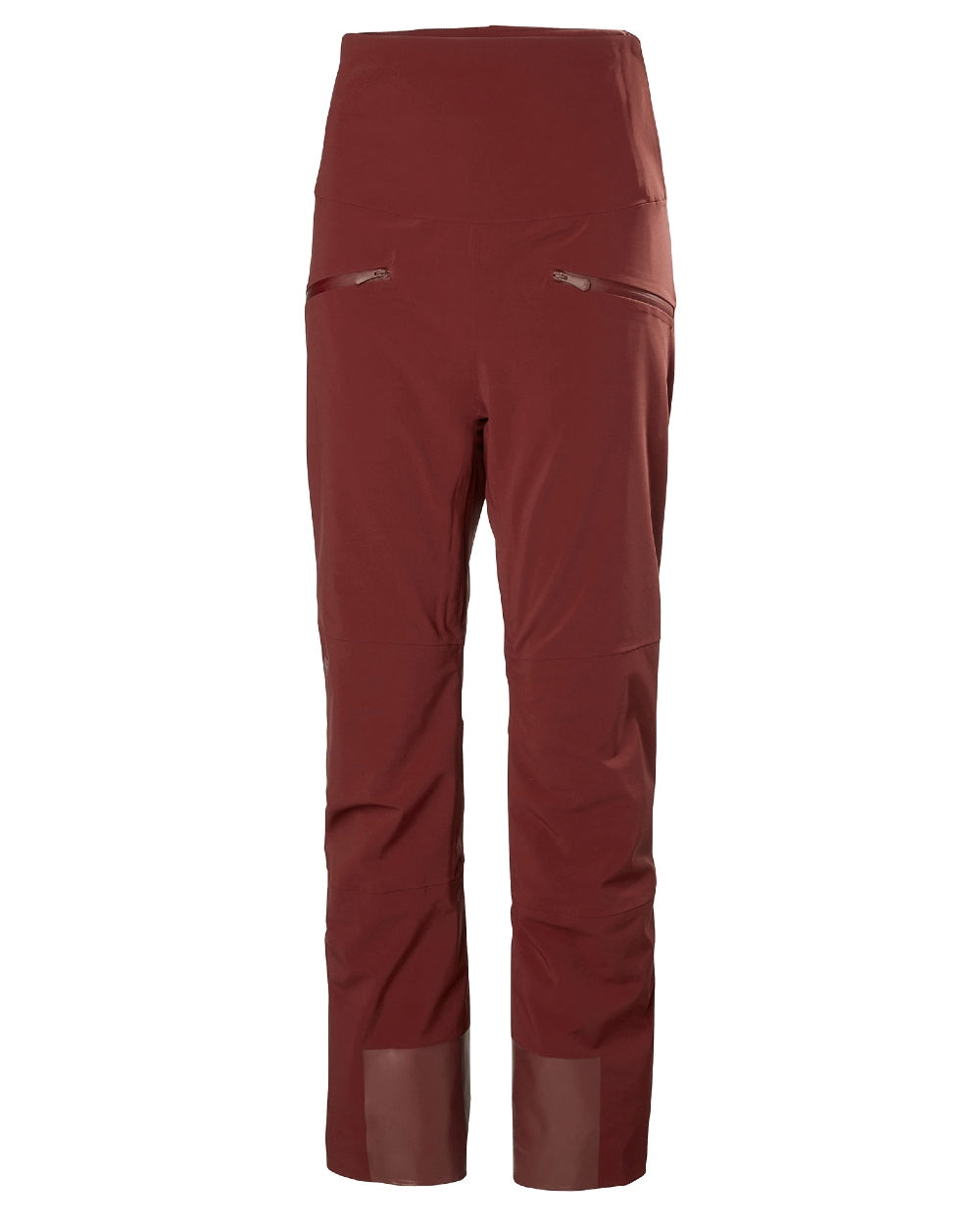 Mars Red Coloured Helly Hansen Womens Alphelia High Waist Insulated Pants on white background 