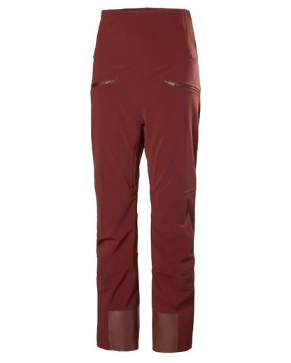 Mars Red Coloured Helly Hansen Womens Alphelia High Waist Insulated Pants on white background 