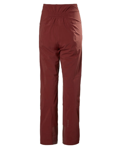 Mars Red Coloured Helly Hansen Womens Alphelia High Waist Insulated Pants on white background 