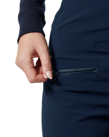 Navy Coloured Helly Hansen Womens Alphelia High Waist Insulated Pants on white background 