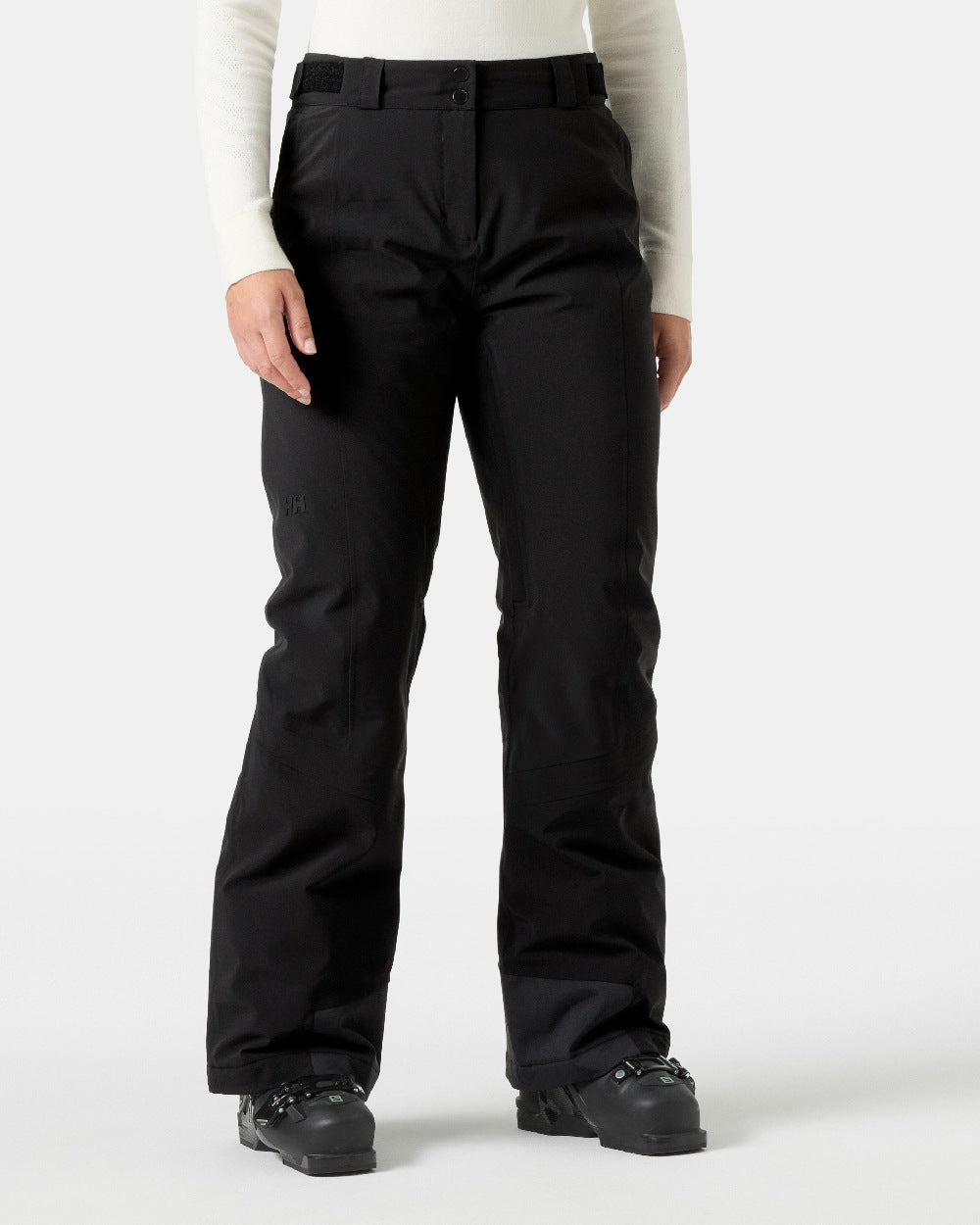 Black Coloured Helly Hansen Womens Alphelia Insulated Pant on White Background 