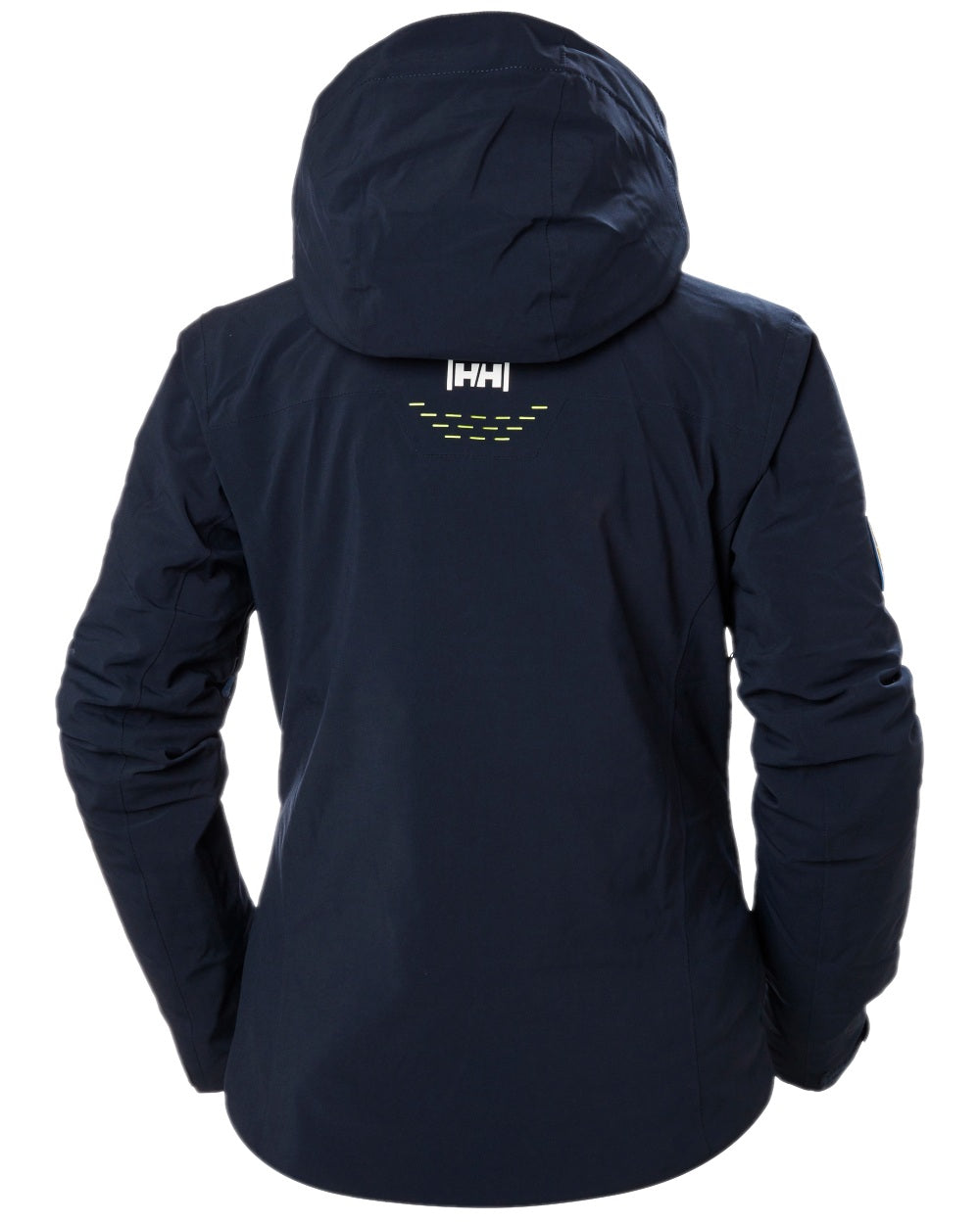Navy Coloured Helly Hansen Womens Alphelia Lifaloft Ski Jacket on white background 