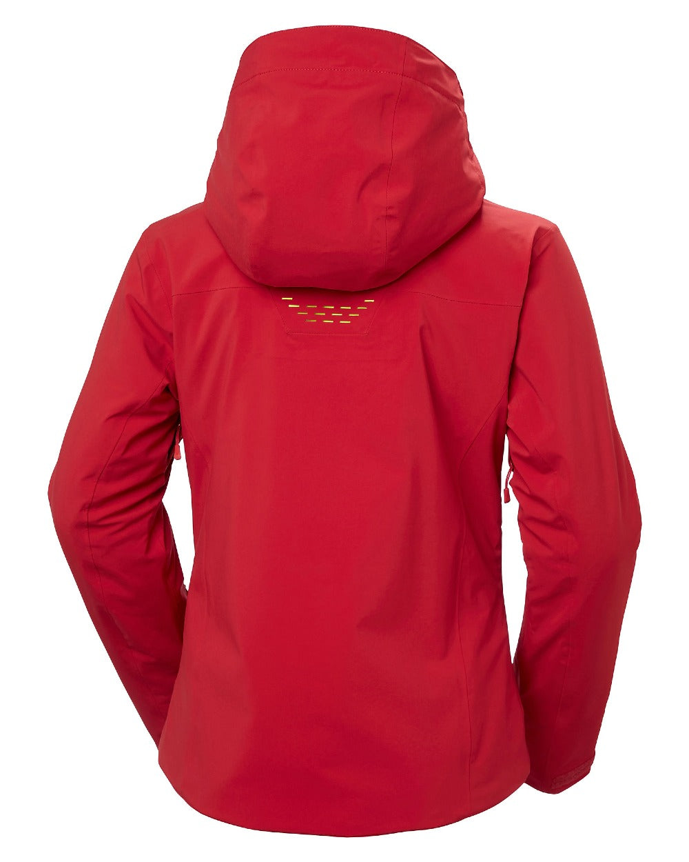 Red Coloured Helly Hansen Womens Alphelia Lifaloft Ski Jacket on white background 