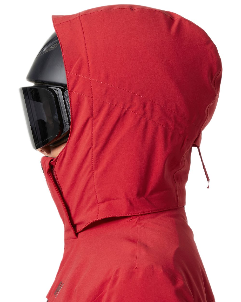 Red Coloured Helly Hansen Womens Alphelia Lifaloft Ski Jacket on white background 
