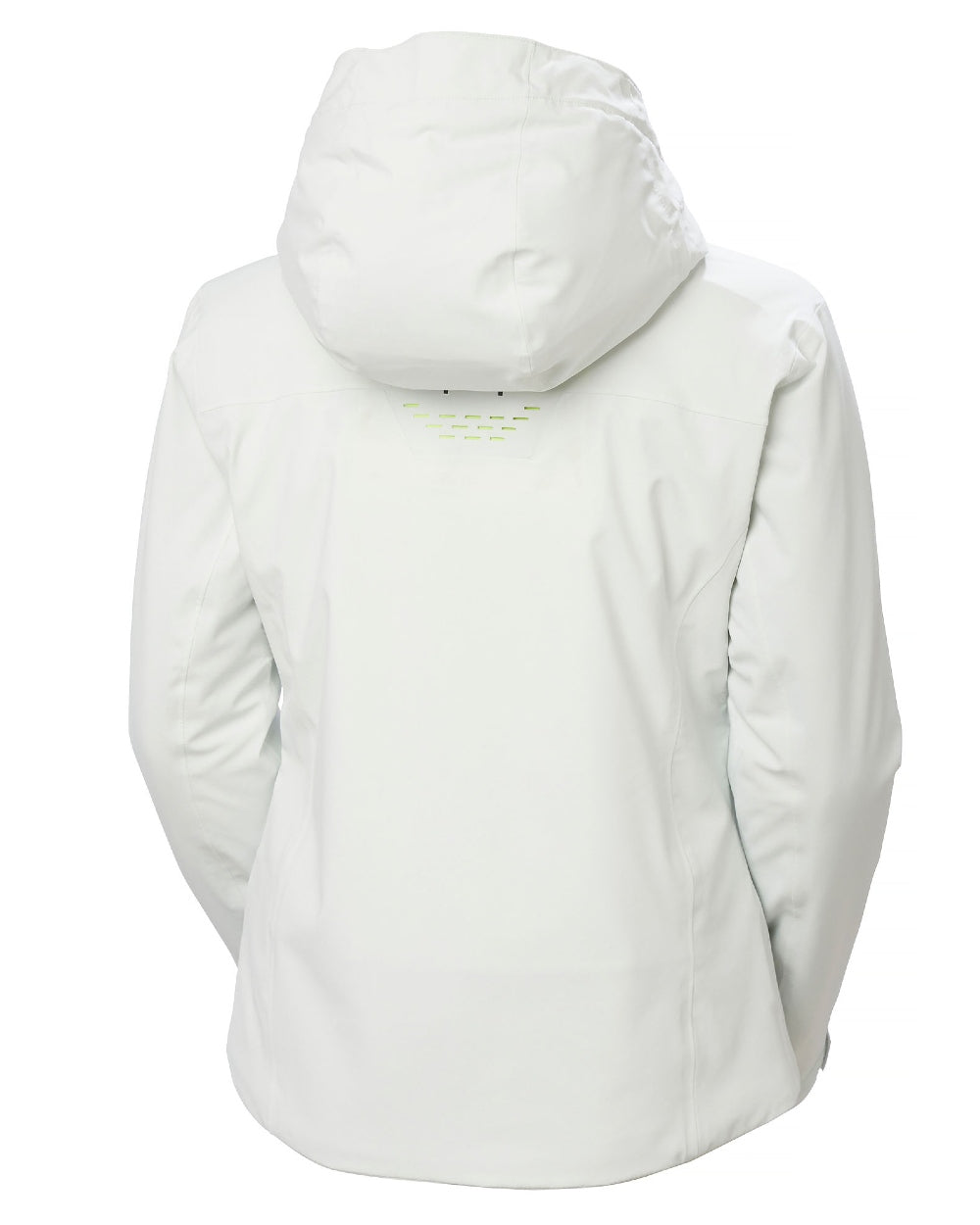 Seafoam Coloured Helly Hansen Womens Alphelia Lifaloft Ski Jacket on white background 