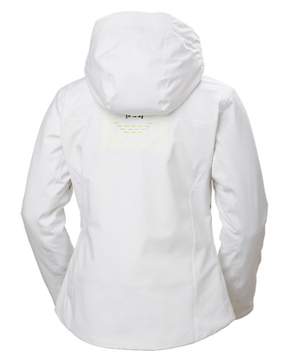 White Coloured Helly Hansen Womens Alphelia Lifaloft Ski Jacket on white background 