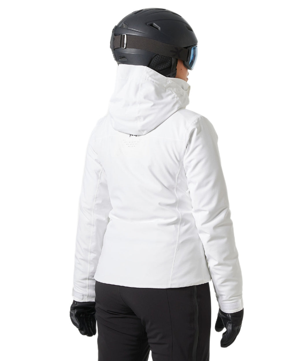 White Coloured Helly Hansen Womens Alphelia Lifaloft Ski Jacket on white background 