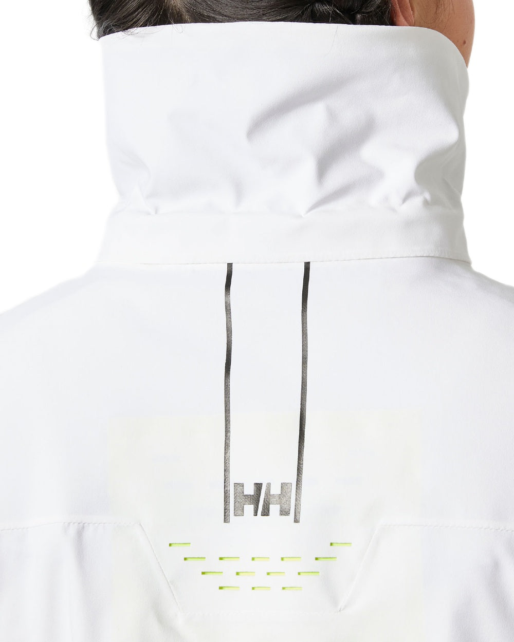 White Coloured Helly Hansen Womens Alphelia Lifaloft Ski Jacket on white background 