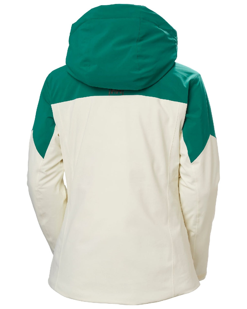 Emerald Snow Coloured Helly Hansen Womens Alphelia Ski Jacket on white background 