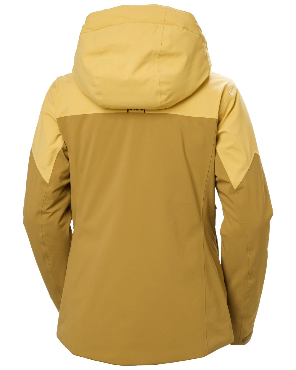 Sand Coloured Helly Hansen Womens Alphelia Ski Jacket on white background 