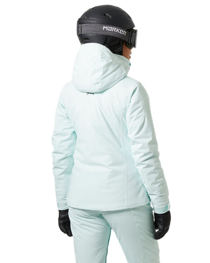 Icicle Coloured Helly Hansen Womens Alphelia Ski Jacket on white background 