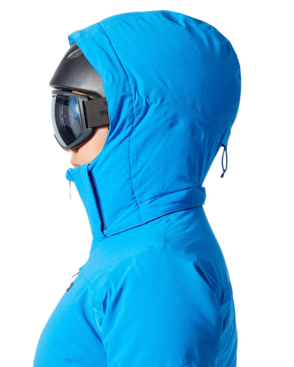 Neptune Blue Coloured Helly Hansen Womens Alphelia Ski Jacket on white background 