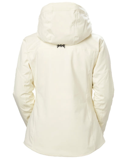 Snow Coloured Helly Hansen Womens Alphelia Ski Jacket on white background 