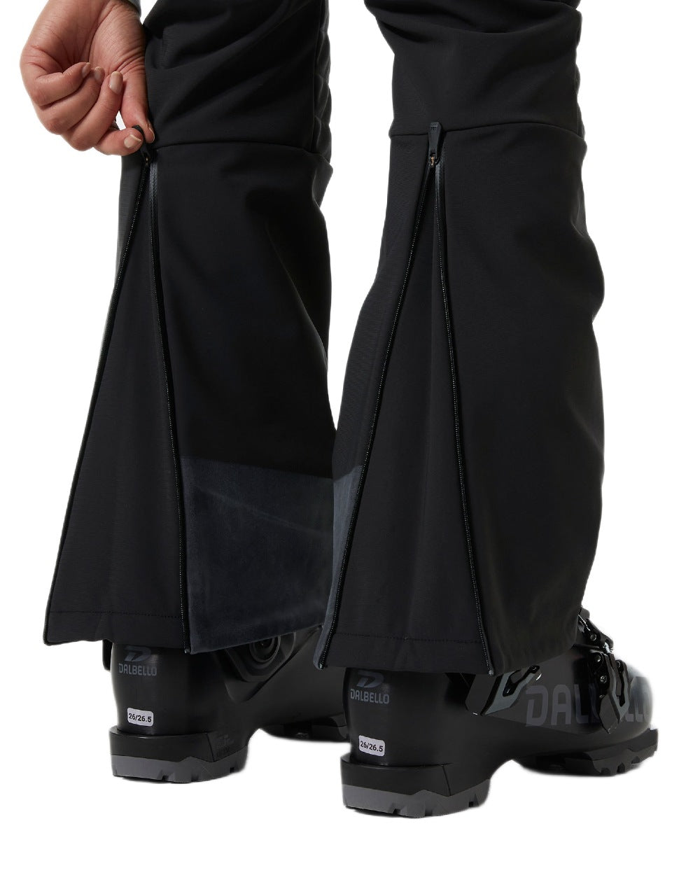 Black Coloured Helly Hansen Womens Avanti Stretch 2.0 Pants on white background 