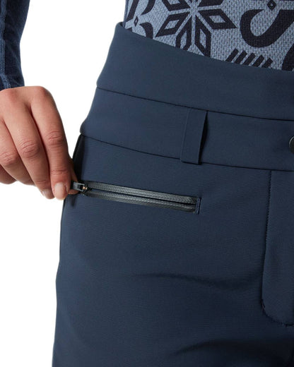 Navy Coloured Helly Hansen Womens Avanti Stretch 2.0 Pants on white background 