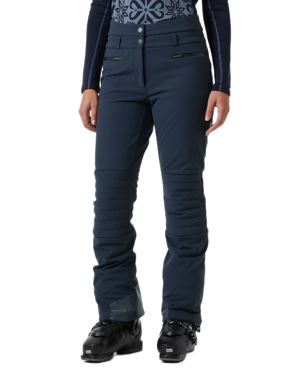 Navy Coloured Helly Hansen Womens Avanti Stretch 2.0 Pants on white background 