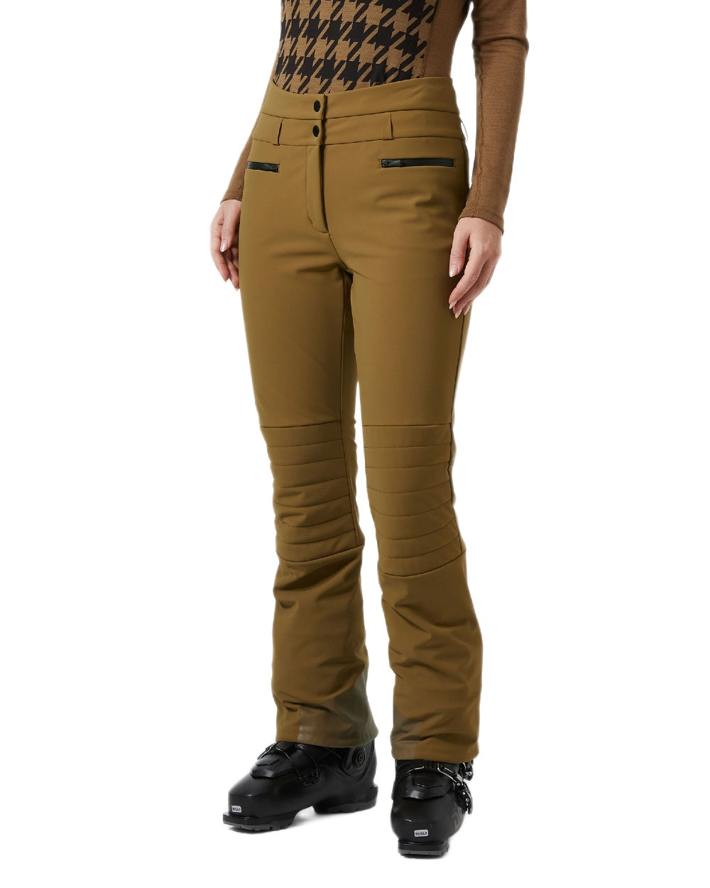 Sepia Coloured Helly Hansen Womens Avanti Stretch 2.0 Pants on white background 