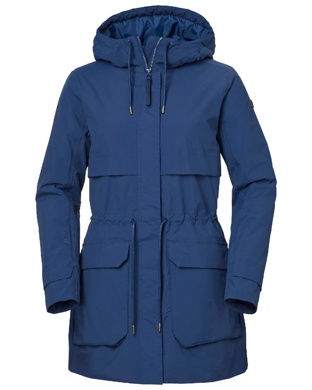 Ocean Coloured Helly Hansen Womens Boyne Insulated Parka 2.0 on white background 