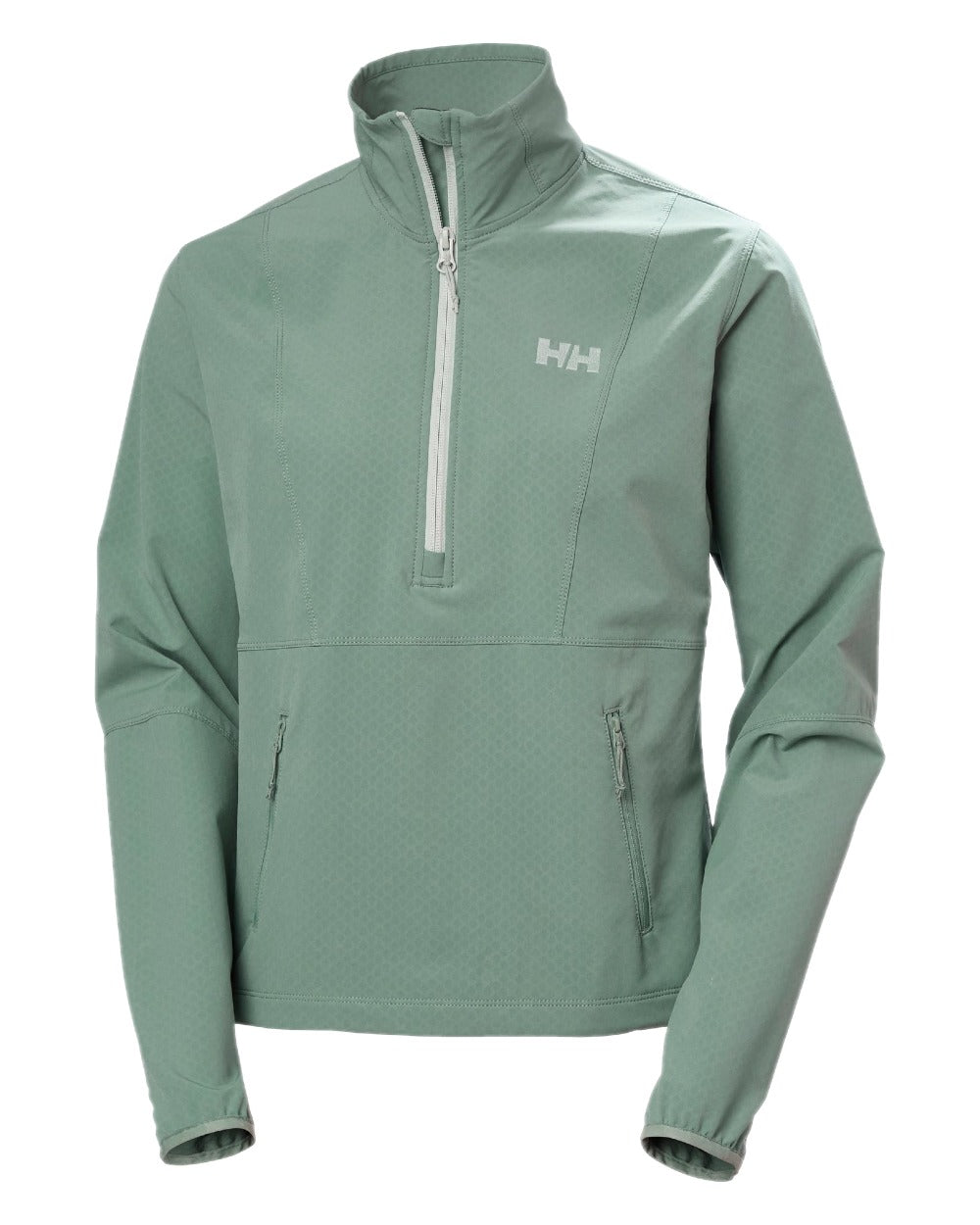 Cactus coloured Helly Hansen Womens Cascade Shield Anorak on white background 