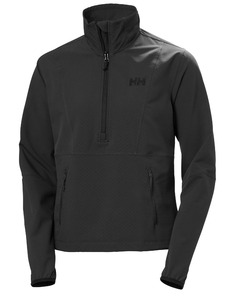 Ebony coloured Helly Hansen Womens Cascade Shield Anorak on white background 