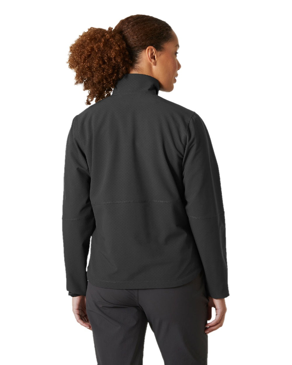 Ebony coloured Helly Hansen Womens Cascade Shield Anorak on white background 