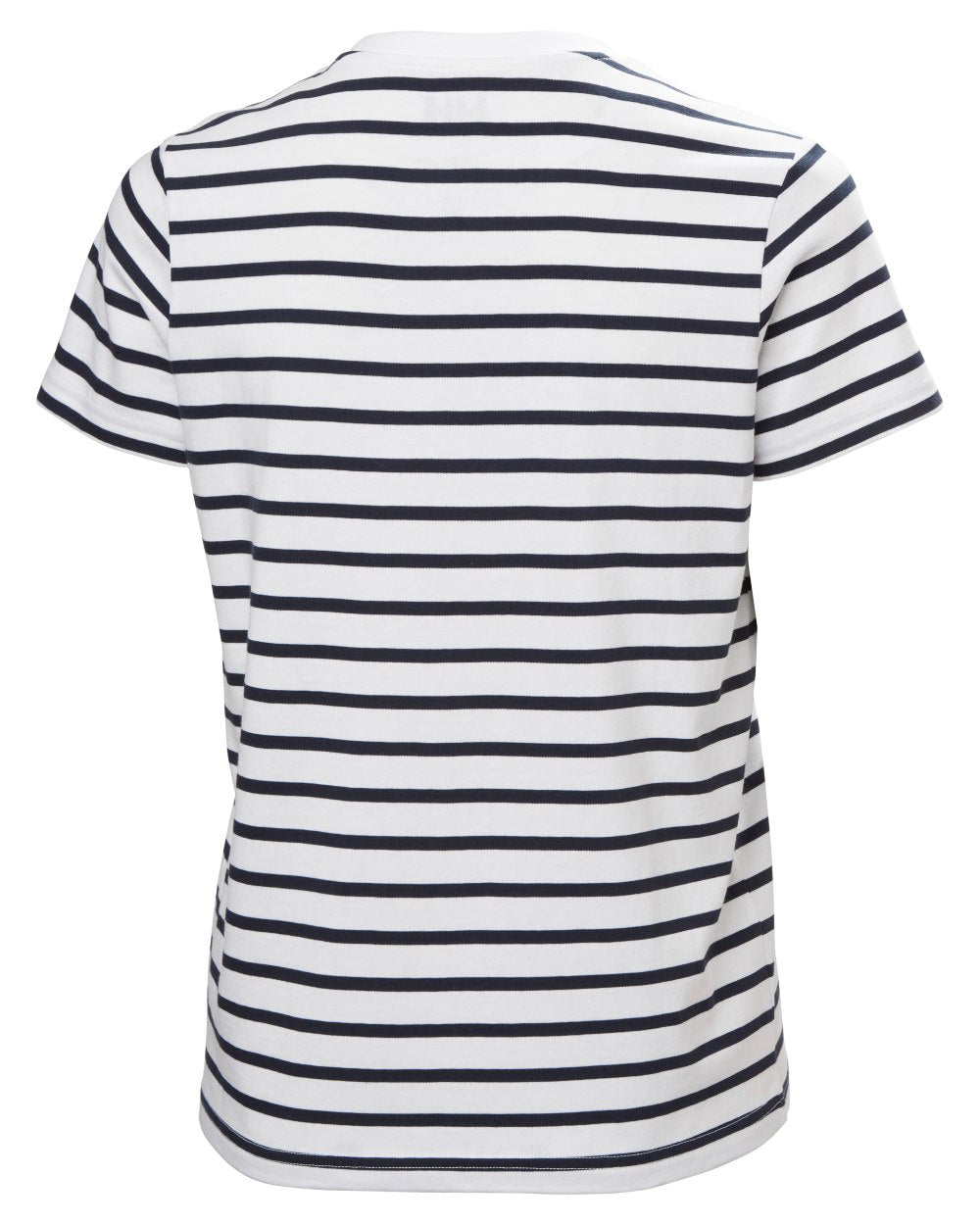 White Lifestyle Stripe coloured Helly Hansen Womens Core Graphic T-Shirt 2.0 on white background 