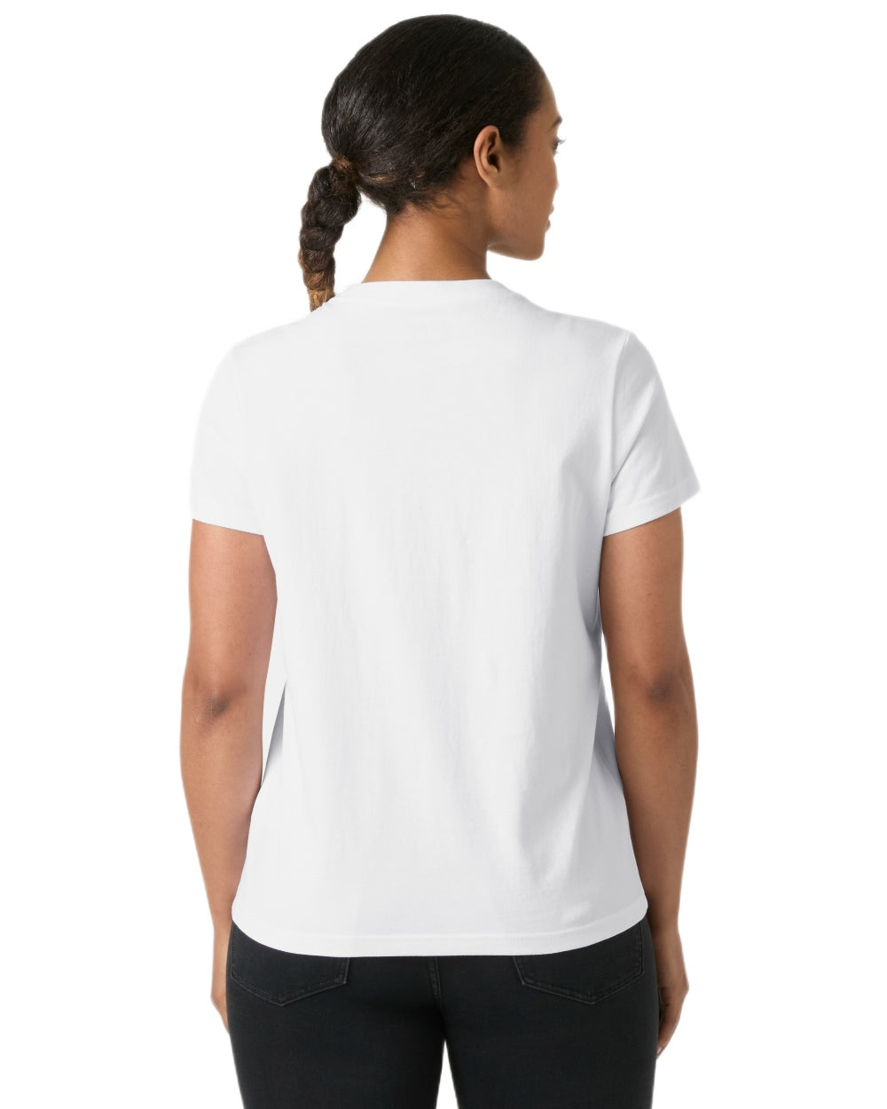 White coloured Helly Hansen Womens Core Graphic T-Shirt 2.0 on white background 