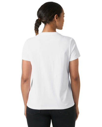 White coloured Helly Hansen Womens Core Graphic T-Shirt 2.0 on white background 