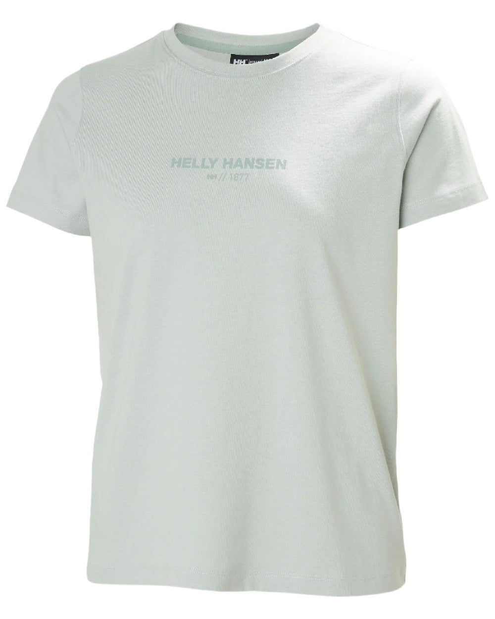 Green Mist coloured Helly Hansen Womens Core T-Shirt 2.0 on white background 