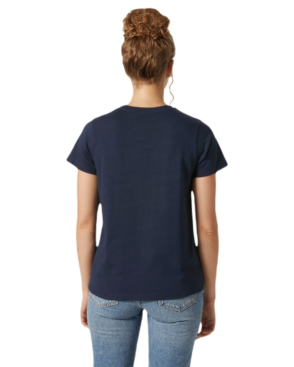 Navy coloured Helly Hansen Womens Core T-Shirt 2.0 on white background 