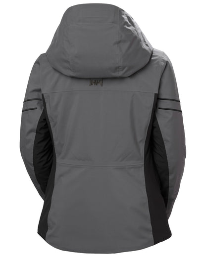 Grey Coloured Helly Hansen Womens Courchevel Jacket On White Background 