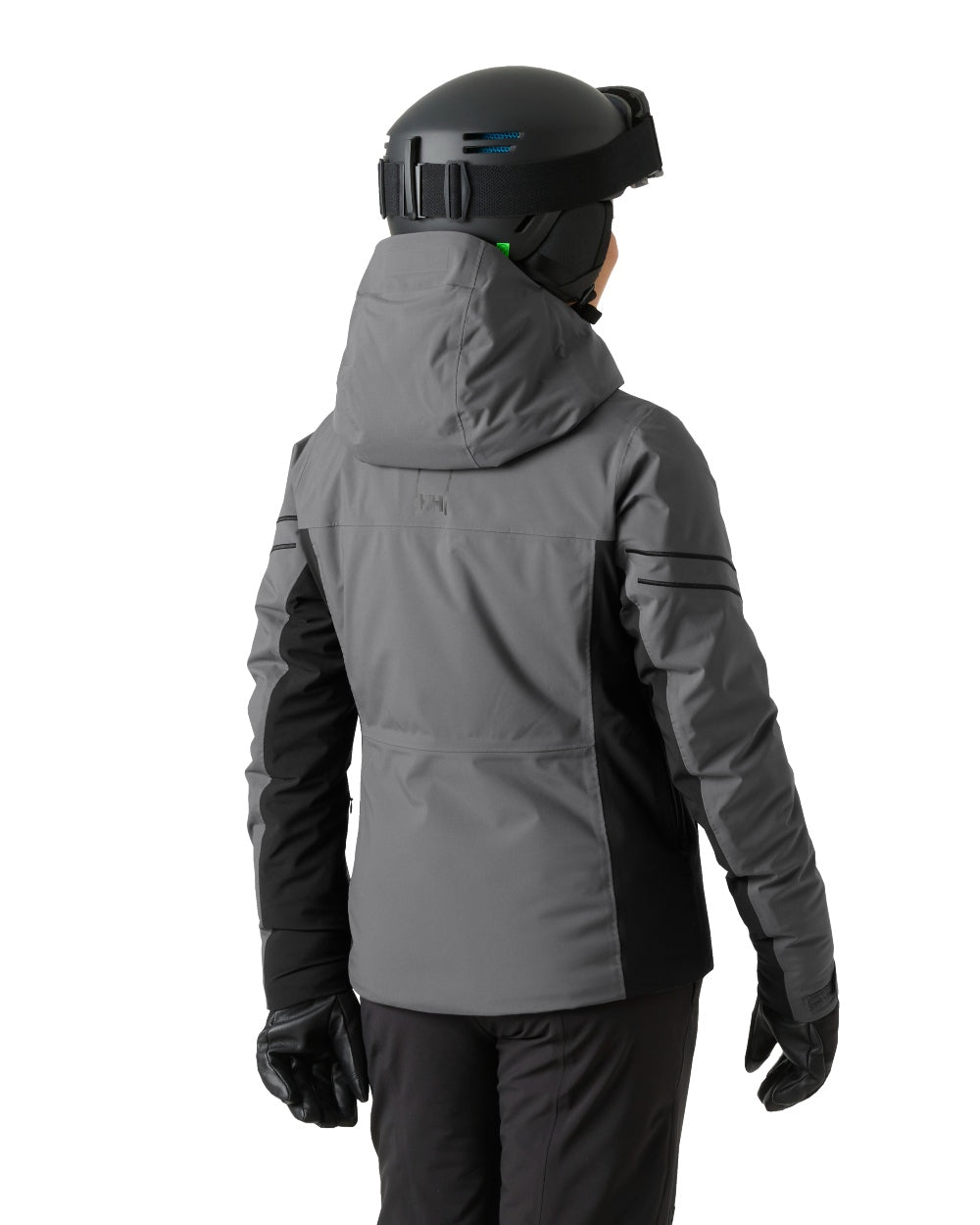 Grey Coloured Helly Hansen Womens Courchevel Jacket On White Background 