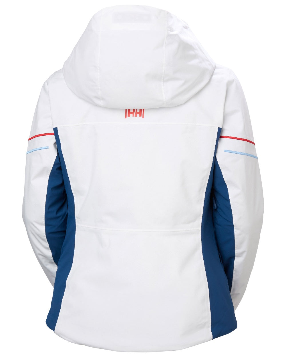 White Coloured Helly Hansen Womens Courchevel Jacket On White Background 