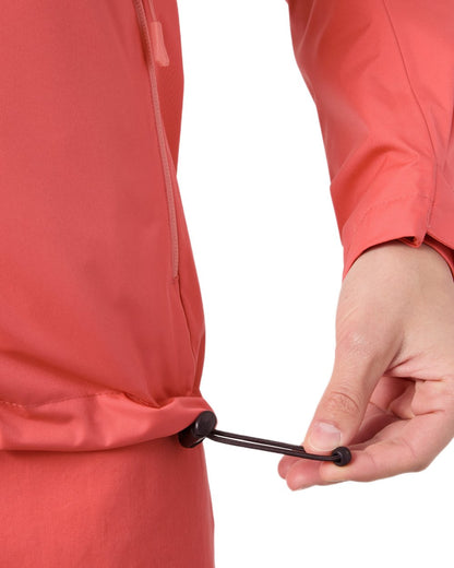 Sunset Pink Coloured Helly Hansen Womens Crew Hooded Midlayer Sailing Jacket 2.0 On A White Background 