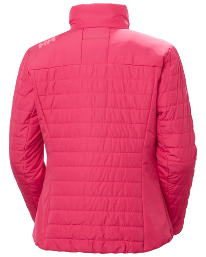 Cranberry coloured Helly Hansen Womens Crew Insulated Sailing Jacket 2.0 on white background 